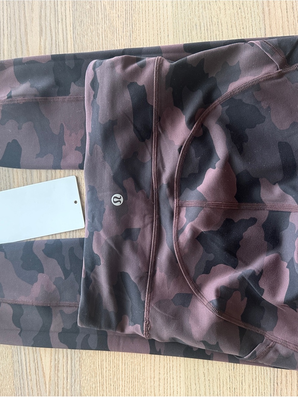 lululemon Mauve and Black Camo Leggings